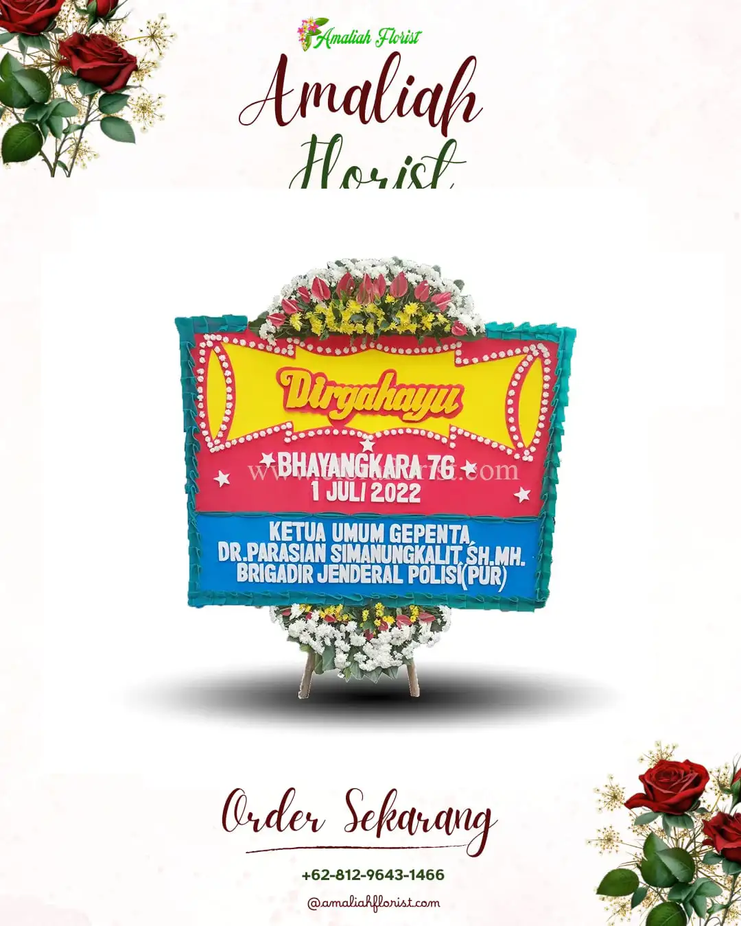 Papan Bunga HUT Ulang Tahun Beji